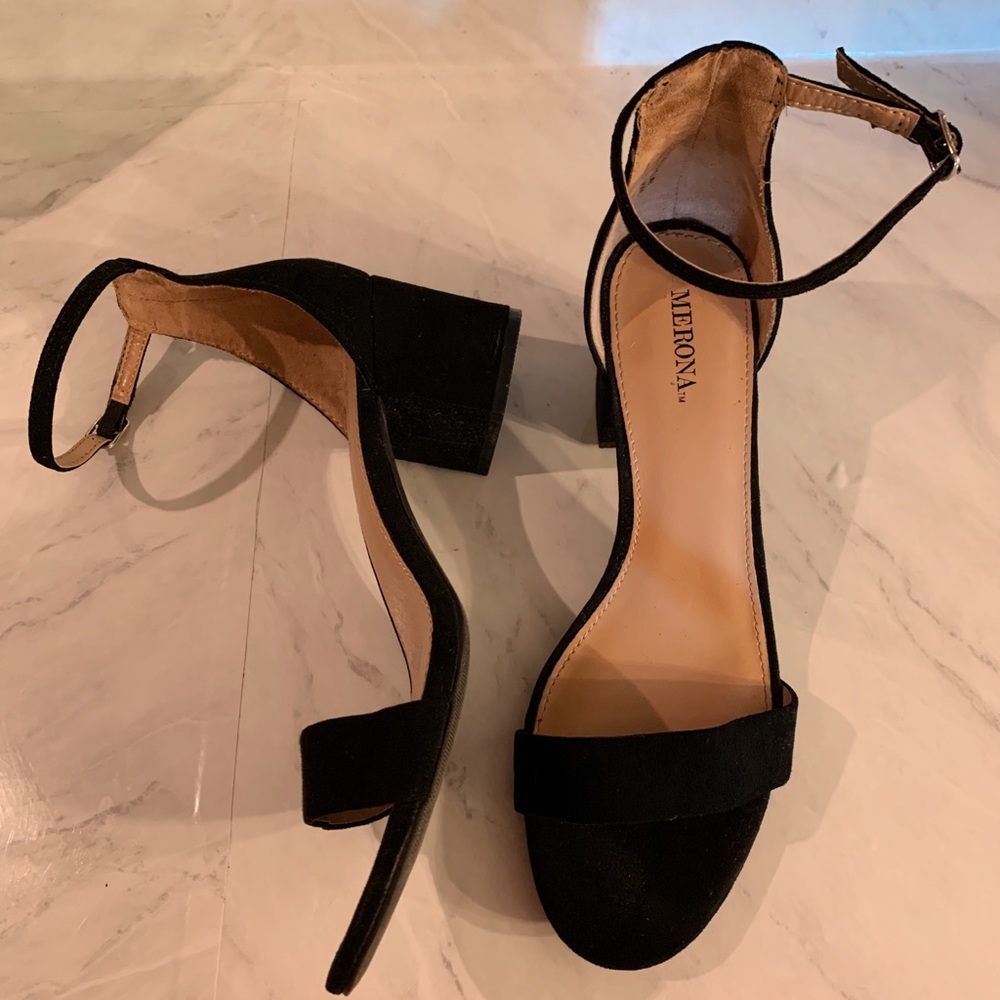 Black Suede Strappy Sandal